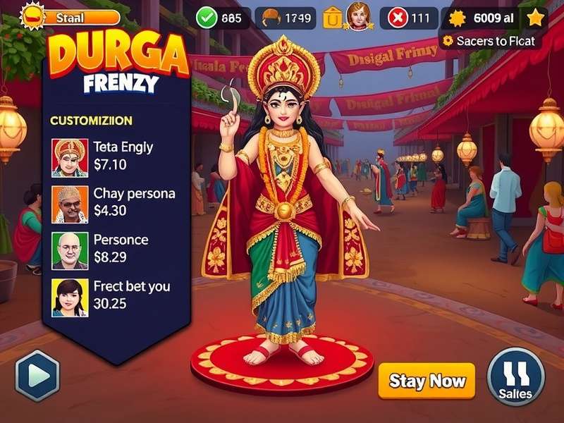 Durga Festival Frenzy character customization options